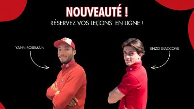 NOUVEAUTÉ : Réservez vos leçons en ligne avec Yann et Enzo !