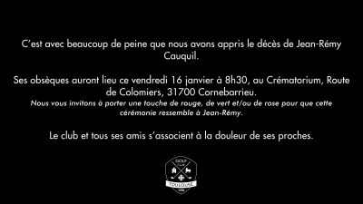 Carnet noir : décès de Jean-Rémy Cauquil