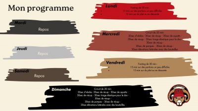 Le programme physique pour nos petits sportifs !